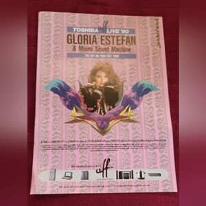 Gloria Estefan & Miami Sound Machine Tour Poster - Pink 8x10
